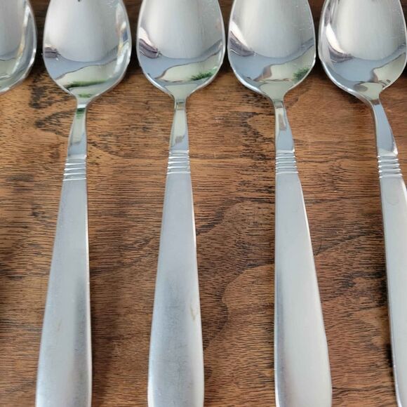 Lot of 8 Oneida 18/8 OHS345 Pattern Tablespoons Frosted Handle - Picture 3 of 10